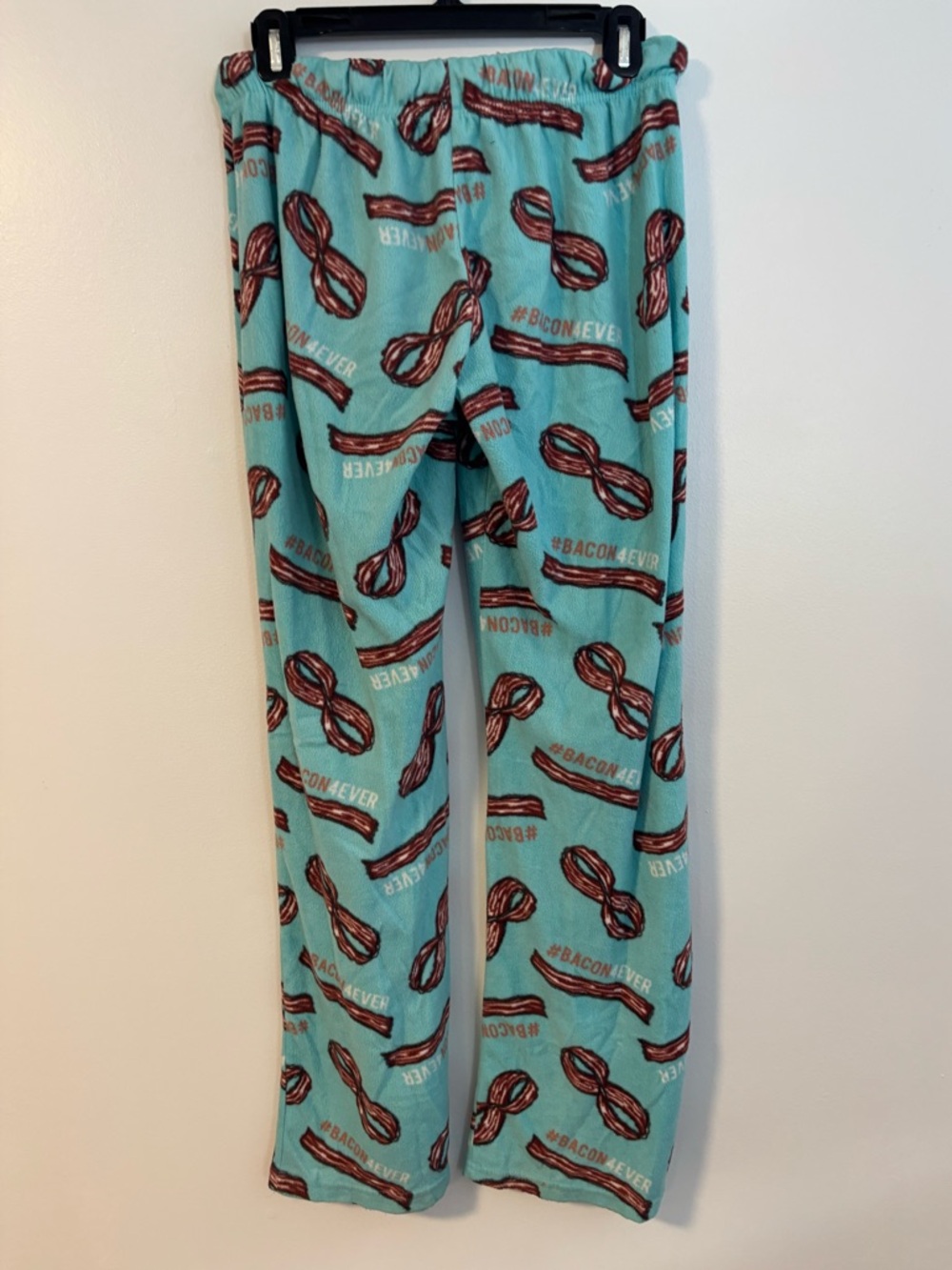Bacon Forever and Drawstring Blue Pyjama Pants #bacon4ever Pj Bottoms Size Large - Picture 2 of 4